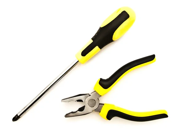 Pliers and screwdriver — Stock Photo, Image