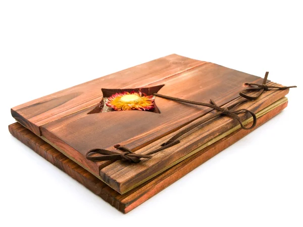 Oude houten boek — Stockfoto