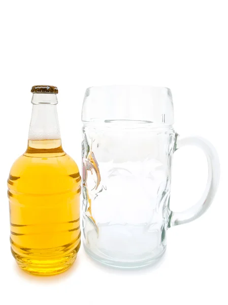 Bira ve cam — Stok fotoğraf