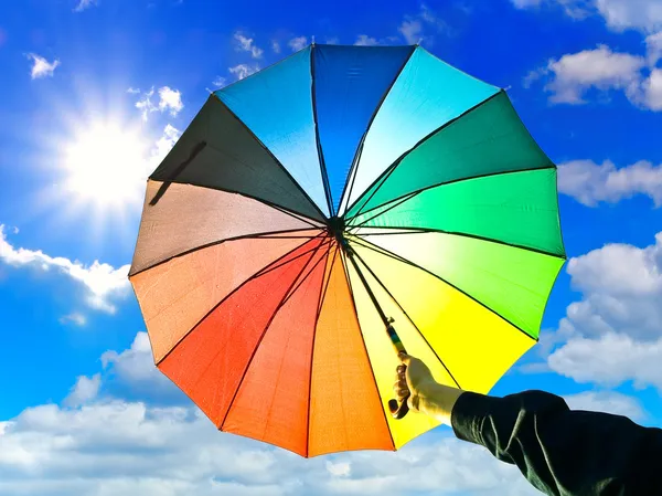 Umbrella in hand — Stock Photo, Image