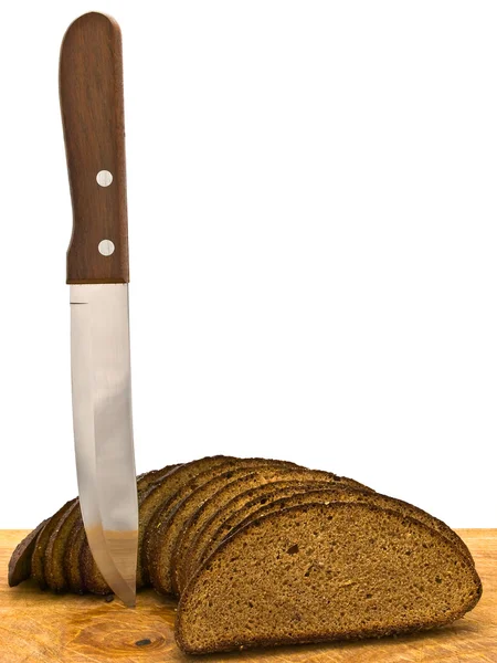 Pan y cuchillo — Foto de Stock