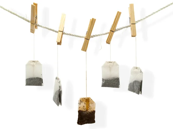 Drying tea bags — Stock Photo, Image