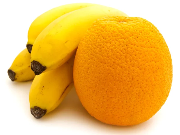 Banán és narancs — Stock Fotó