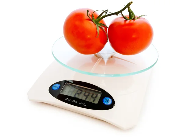 Pomidory w skali — Zdjęcie stockowe