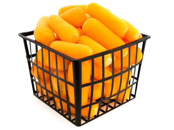 Carrot in basket — Stock Photo, Image