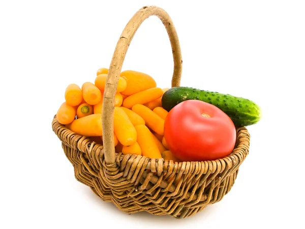 Zanahoria tomate y pepino —  Fotos de Stock