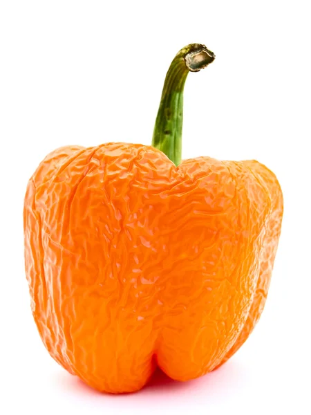 Old wrinkled orange paprika — Stock Photo, Image