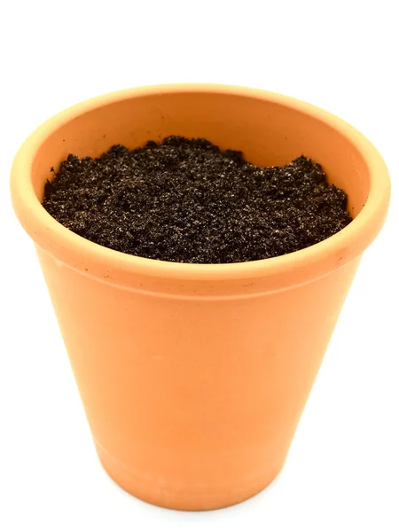 Pot with ground — Stock Photo, Image