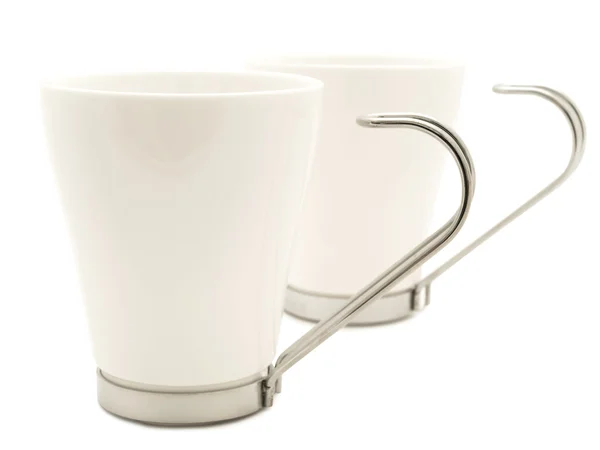 Witte moderne cups — Stockfoto