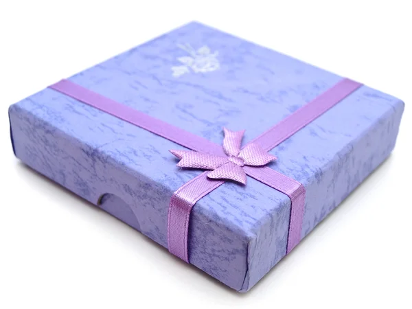Violet gift box — Stock Photo, Image