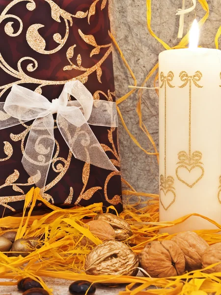 Decoration with candle — Stock Photo, Image