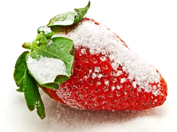 Erdbeere in Zucker — Stockfoto