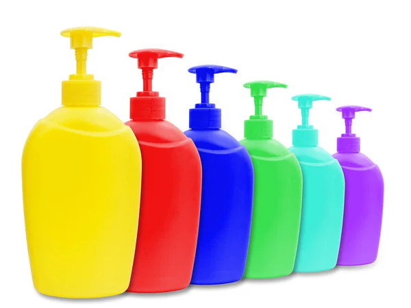 Liquid soap bottles — Stock Photo, Image