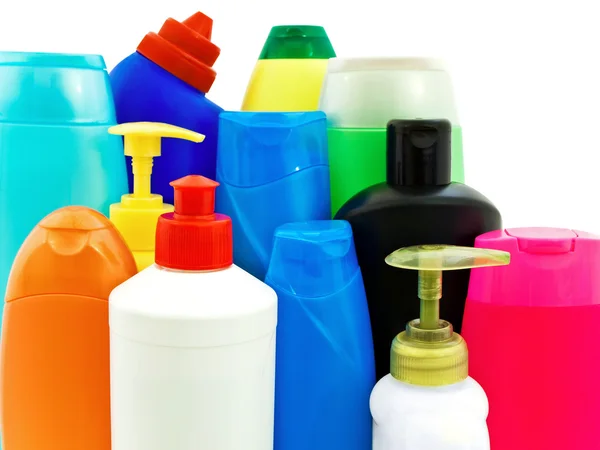 Garrafas de produtos de higiene pessoal — Fotografia de Stock