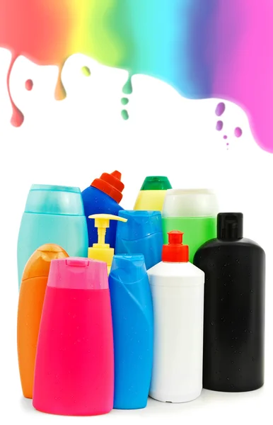 Garrafas de produtos de higiene pessoal — Fotografia de Stock