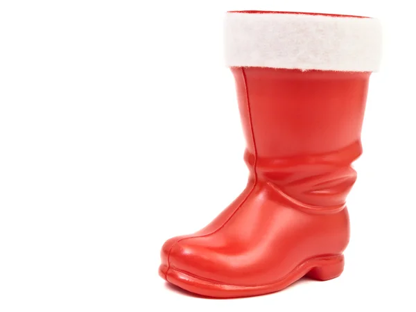 Rode Kerst boot — Stockfoto
