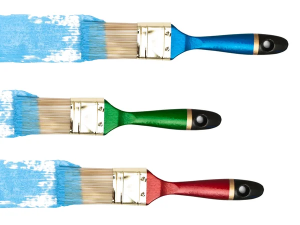 Bristles with blue color — Stock Photo, Image