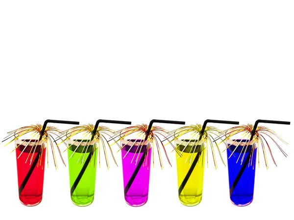 Coquetéis multicoloridos — Fotografia de Stock