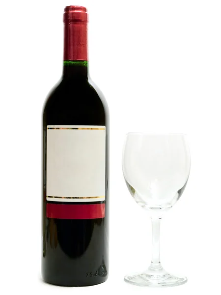 Vino tinto con copa de vino — Foto de Stock