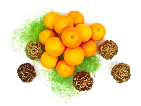 Mandarines decoration — Stock Photo, Image