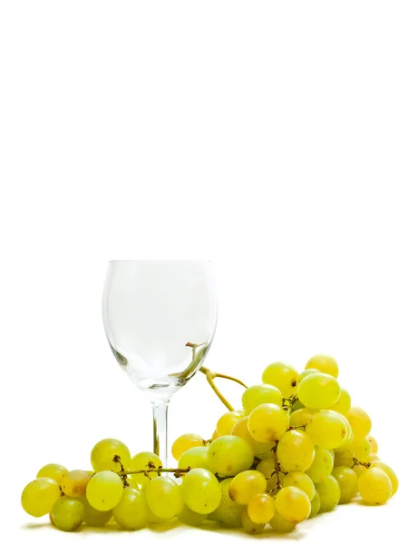 Wineglass і виноградом — стокове фото