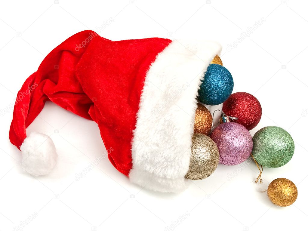 Christmas hat with Christmas balls