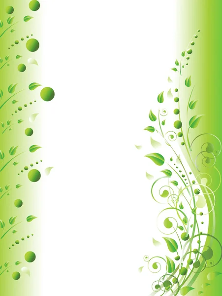 Floral en vert avec copie-espace — Image vectorielle