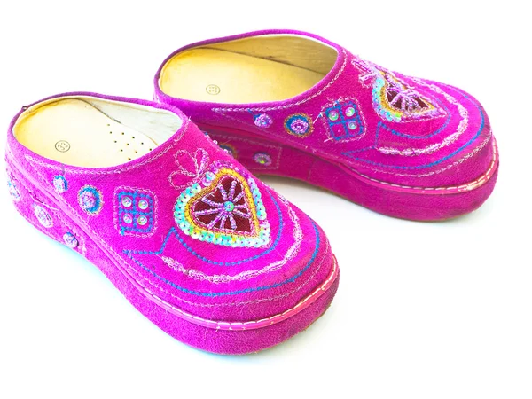 粉红色拖鞋 — 图库照片