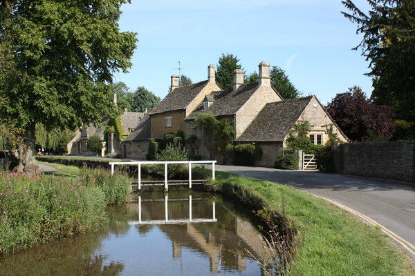 This classic shot of the beautiful village of Lower Slaughter shows the English countryside in all its glory.