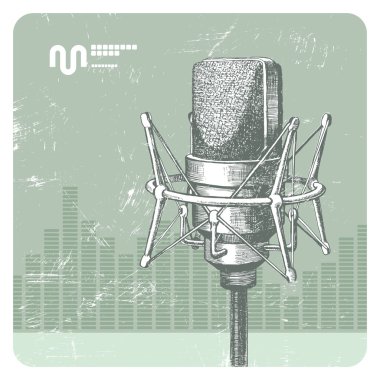 Hand-drawn microphone clipart