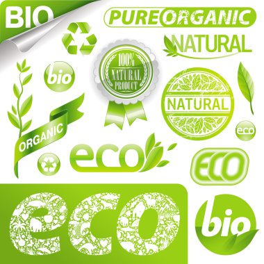 Collection of eco signs & emblem