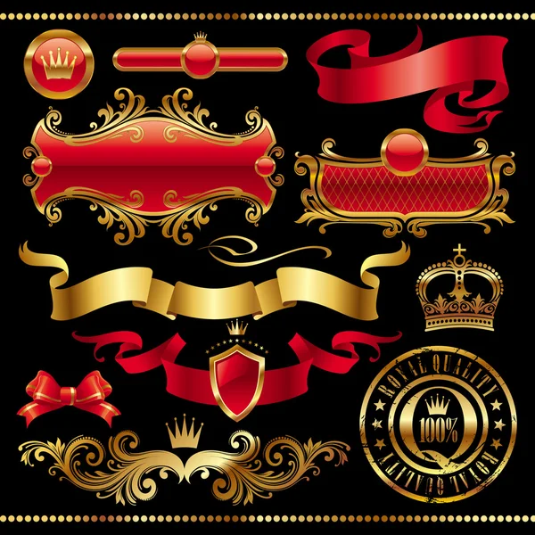 Élément de design royal doré — Image vectorielle
