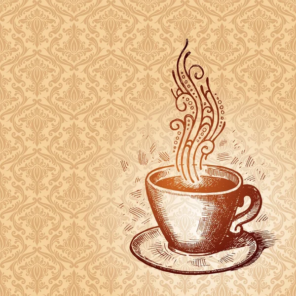 Taza de café dibujada a mano — Archivo Imágenes Vectoriales