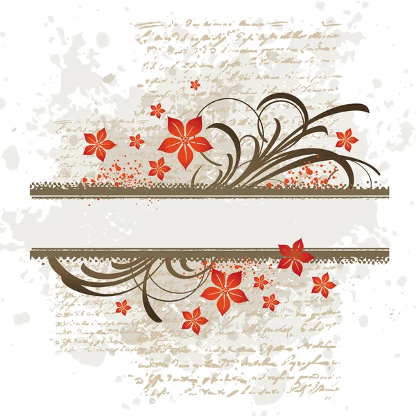 Cadre floral décoratif — Image vectorielle