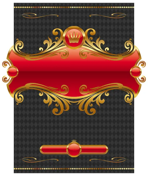 Design com moldura dourada ornamentada — Vetor de Stock