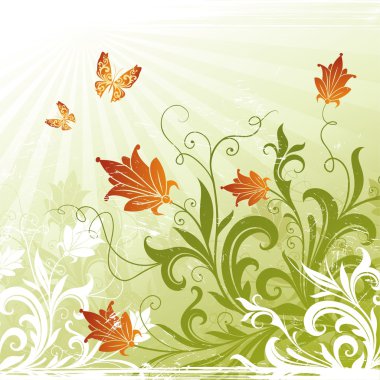 Floral decorative illustration clipart