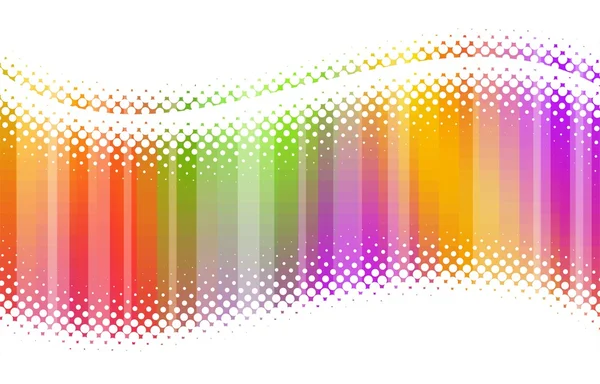 Abstracte halftone multicolor golven — Stockvector