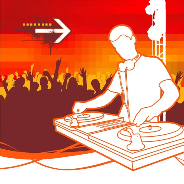 Partido DJ —  Vetores de Stock