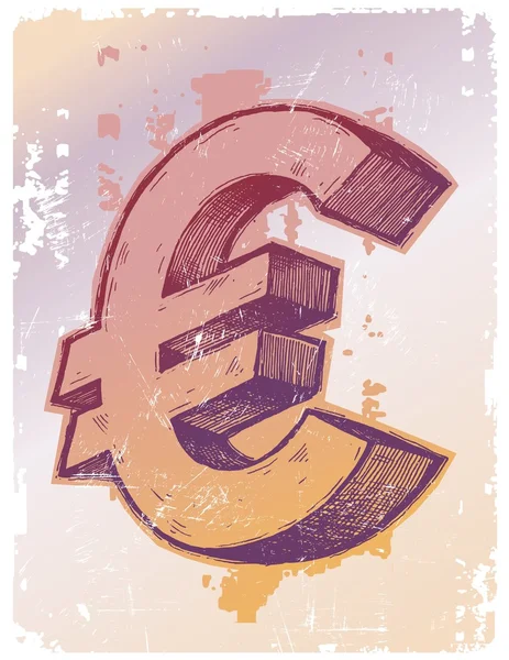 Signe d'euro — Image vectorielle