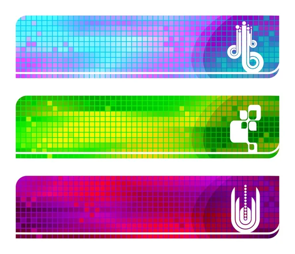 Trois bannières abstraites — Image vectorielle