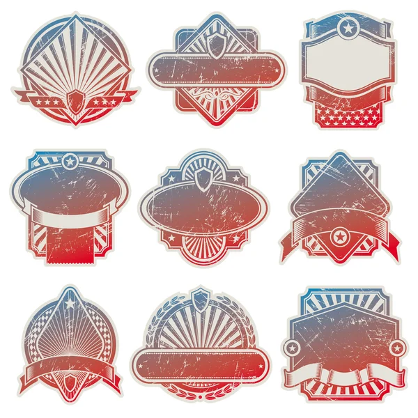 Vector collection of vintage usa labels — Stock Vector