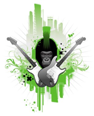 Punk gorilla clipart