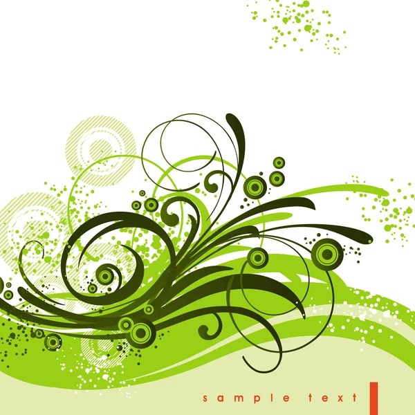 Branche ornementale verte — Image vectorielle