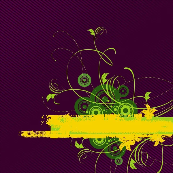 Abstrait floral fond grunge — Image vectorielle