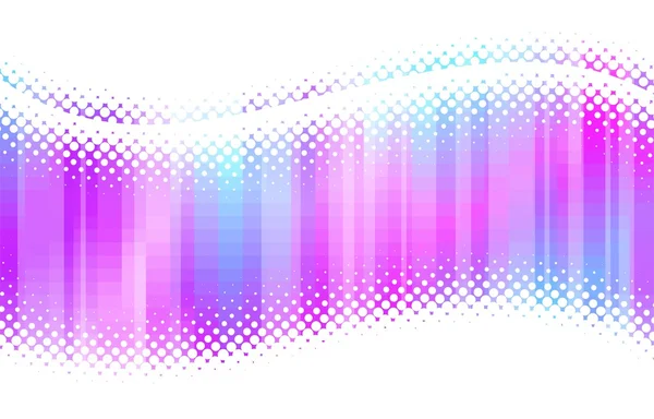 Ondas de meio-tom multicoloridas abstratas — Vetor de Stock