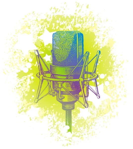 Microphone à condensateur Studio — Image vectorielle