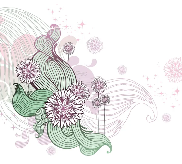 Χέρι floral εικονογράφηση — Διανυσματικό Αρχείο