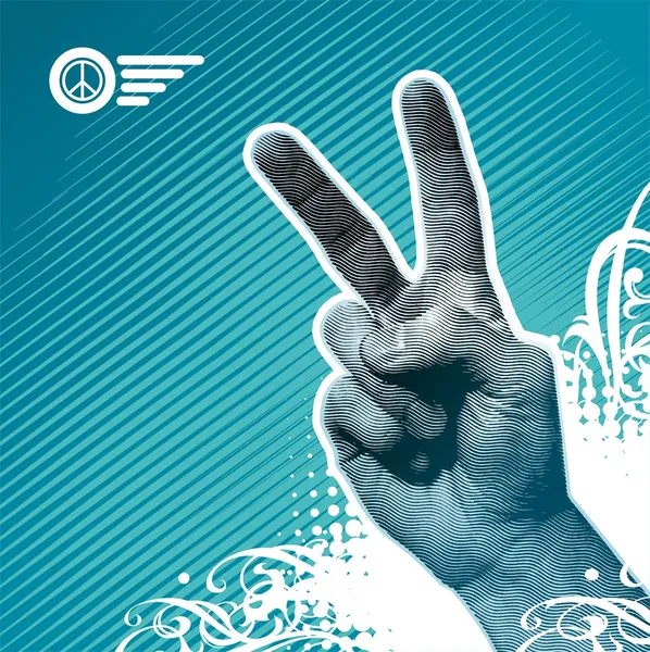 Peace hand — Stock Vector
