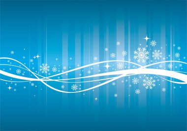 Blue winter background with snowflakes clipart