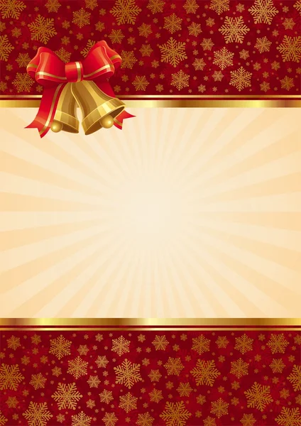 Arrière-plan avec cloches de Noël — Image vectorielle